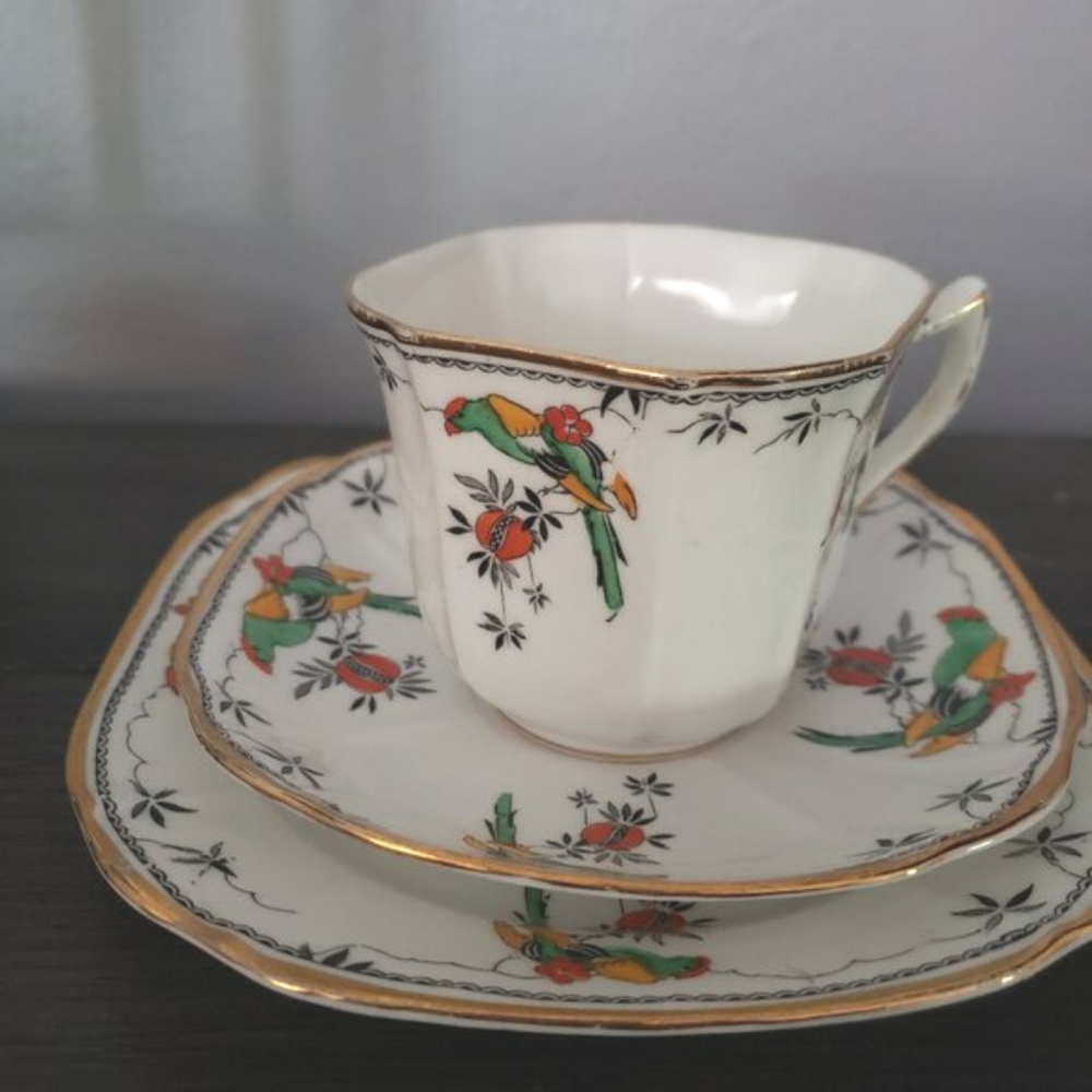 Pheonix China Tea cup, saucer & cake plate set